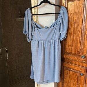 Altar'd State Light Blue Textured Dress